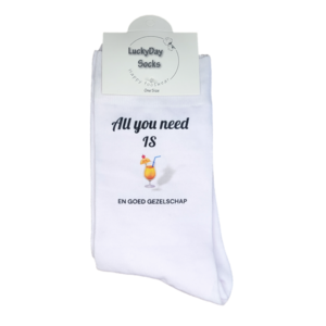 Print All you need is cocktail sokken