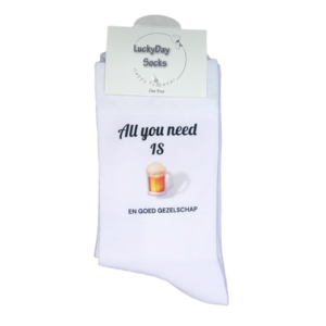 Print All you need is bier sokken