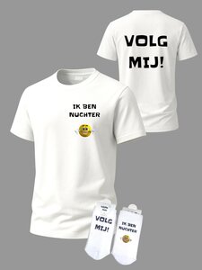 Grappige tekst t-shirt met sokken set
