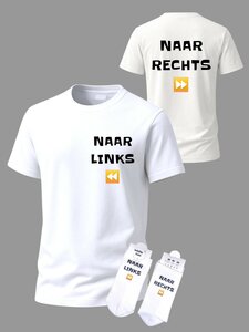 Grappige tekst t-shirt met sokken set