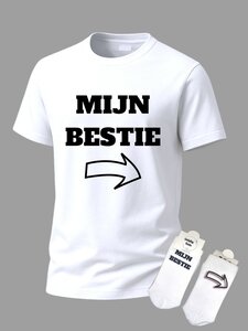 Grappige tekst SET met t-shirt en sokken
