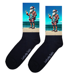 kerstman strand sokken