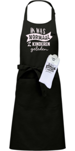 Luxe cadeau schort met sokken