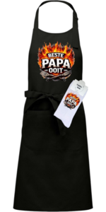 Luxe cadeau schort met sokken