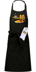 Luxe cadeau schort met sokken