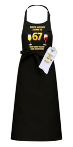 Luxe cadeau schort met sokken