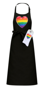 Luxe cadeau schort met sokken