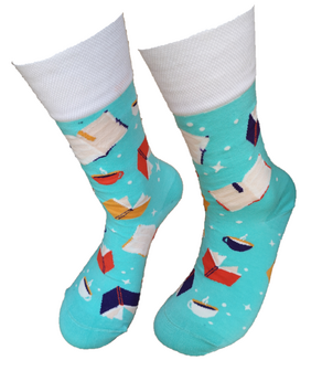 happy socks - sokken met boek afbeelding