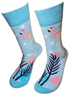flamingo hartjes sokken