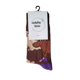 chocolademelk koe sokken