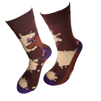 chocolademelk koe sokken