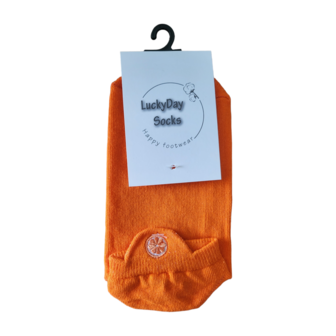 Borduur sinasappel sneaker sok