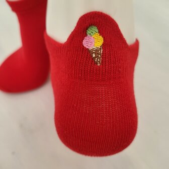 Borduur ijs sneaker sokken