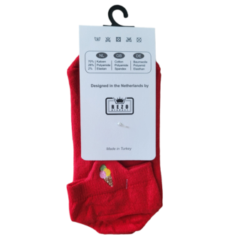 Borduur ijshoorn sneaker sokken