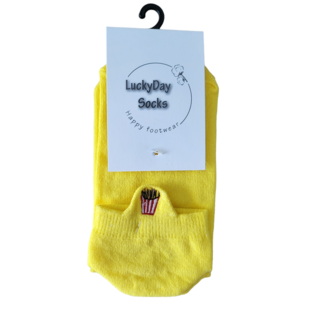 Borduur popcorn sneaker sokken