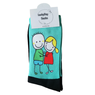 Computer Tekening stel blauw