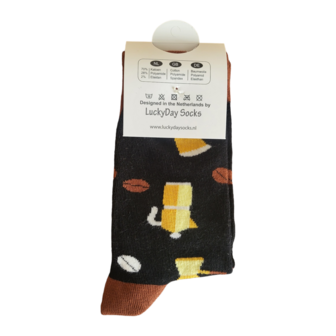 Kop koffie zwart sokken