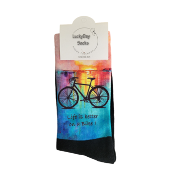 Computer Life is better on a bike sokken