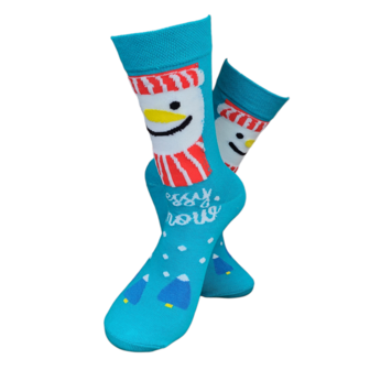 Sneeuwpop Messy snow sokken