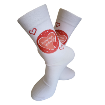 Print Jij bent mijn valentijn sokken