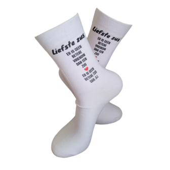 Print Liefste Zus er is geen betere vriendin dan een zus sokken