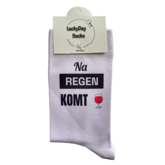Print Na regen komt wijn sokken