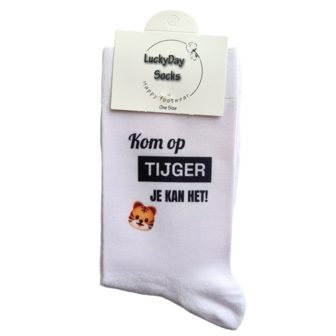 Print Kom op tijger je kan het sokken