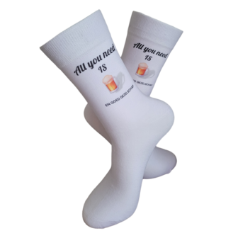 Print All you need is bier sokken