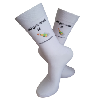 Print All you need is champagne sokken