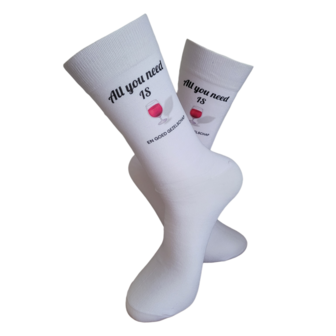 Print All you need is wijn sokken