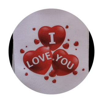 Print I Love You hartjes sokken