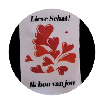 Print Ik hou van jou lieve schat sokken