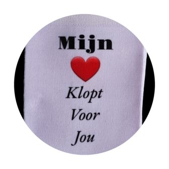Print Mijn hart klopt voor jou sokken