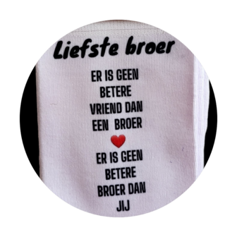 Print Liefste Broer er is geen betere vriend dan een broer sokken