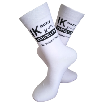 Print Ik moet je wat vertellen je wordt papa sokken