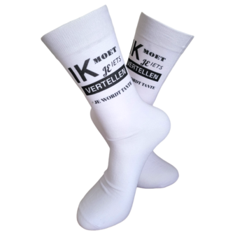 Print Ik moet je wat vertellen je wordt tante sokken