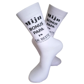 Print Mijn bonuspapa is de beste (en ik ben je lieveling toch?) sokken