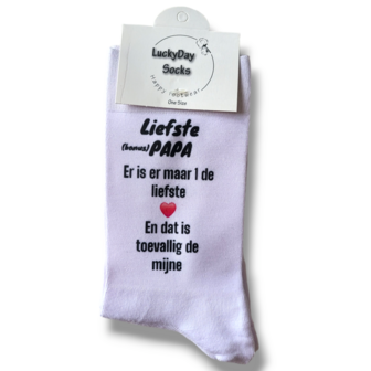 Print Liefste bonus papa er is er maar 1 de liefste sokken