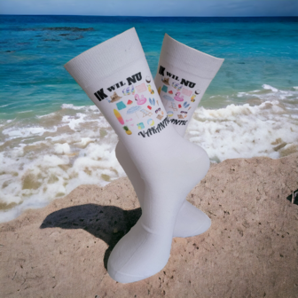 Print Ik wil nu vakantie sokken