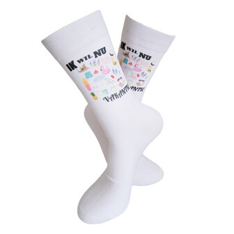 Print Ik wil nu vakantie sokken