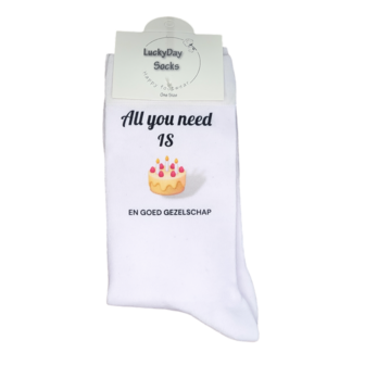 Print All you need is taart sokken