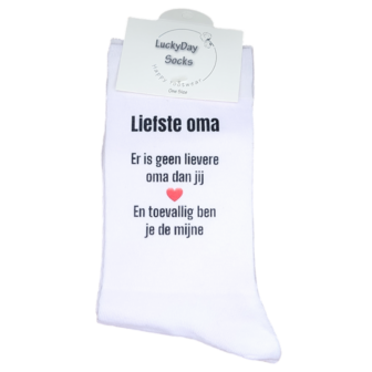 Print Liefste Oma er is er maar 1 de liefste sokken