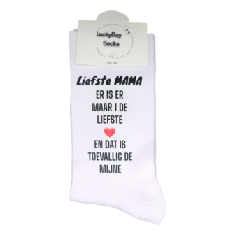 Print Liefste Mama er is er maar 1 de liefste sokken