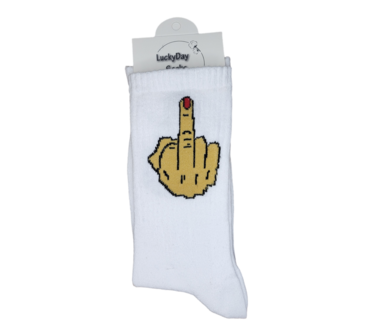 Middelvinger sokken - leuke sokken - luckyday socks