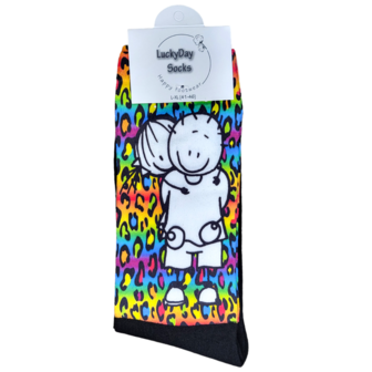 Computerprint Tekening stelletje panter sokken