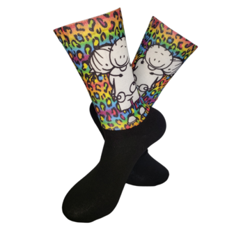 Computerprint Tekening stelletje panter sokken