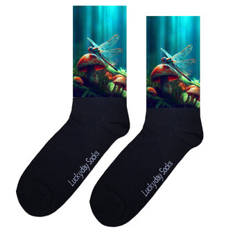 libelle paddenstoel sokken