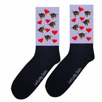 Eigen foto hartjes sokken