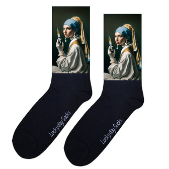 Meisje met de parel sokken