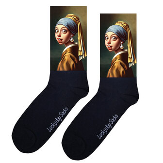 Meisje met de parel sokken